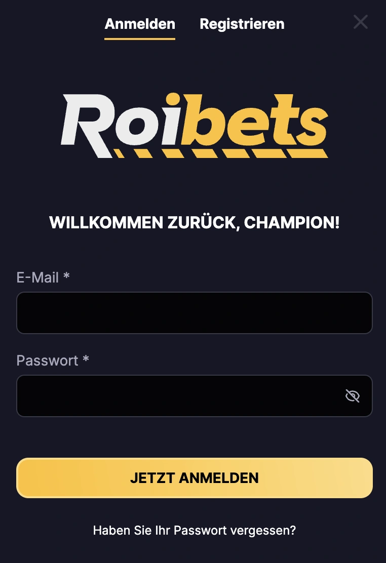 Roibets Login